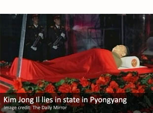 Kim Jong Il lies in state in Pyongyang
